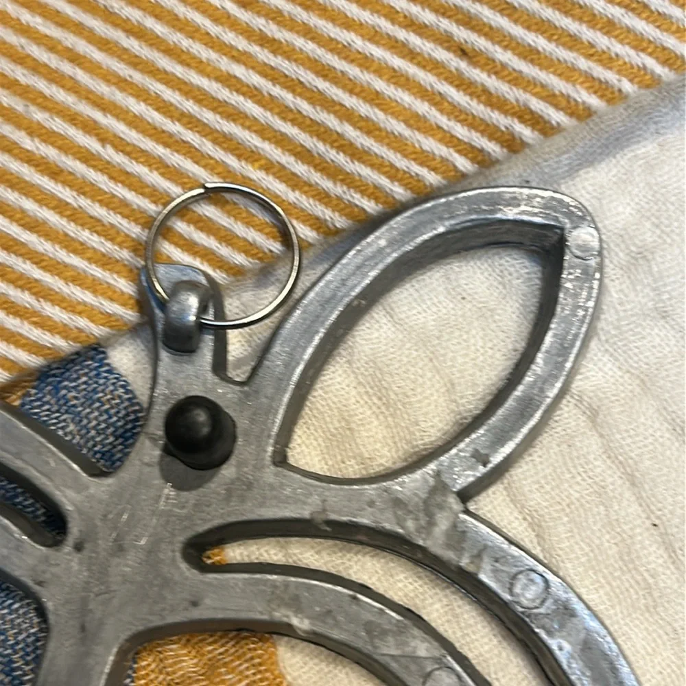 Vintage Silver Apple Trivet Ready to Hang 1980s